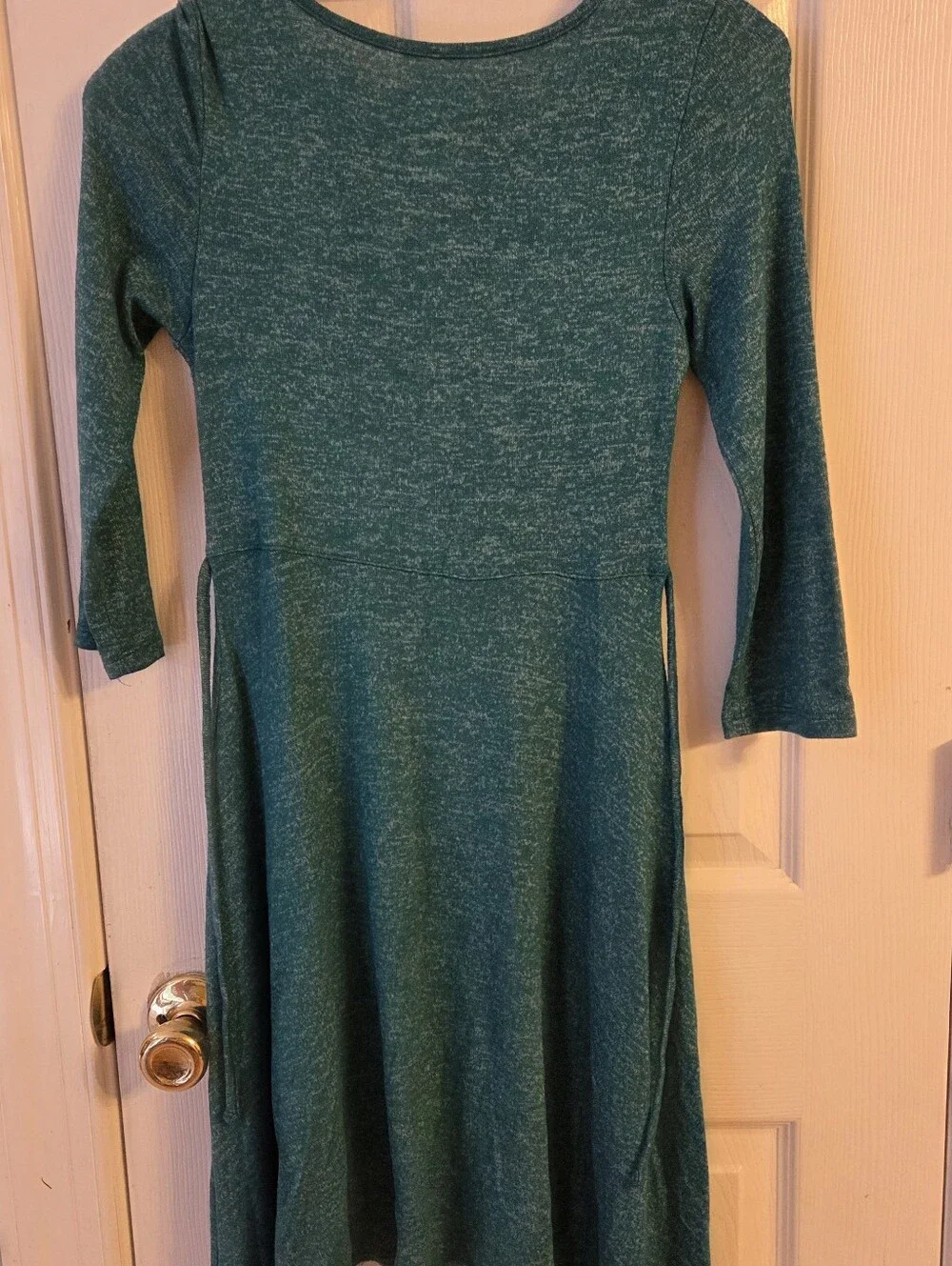 🦦5/$10🦦​SO Teal Green Rhinestone Embellished Long Sleeve Skater Dress XL 14